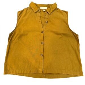 Alexander Jordan Linen Blend Sleeveless Button‎ Front Top (Women’s M)